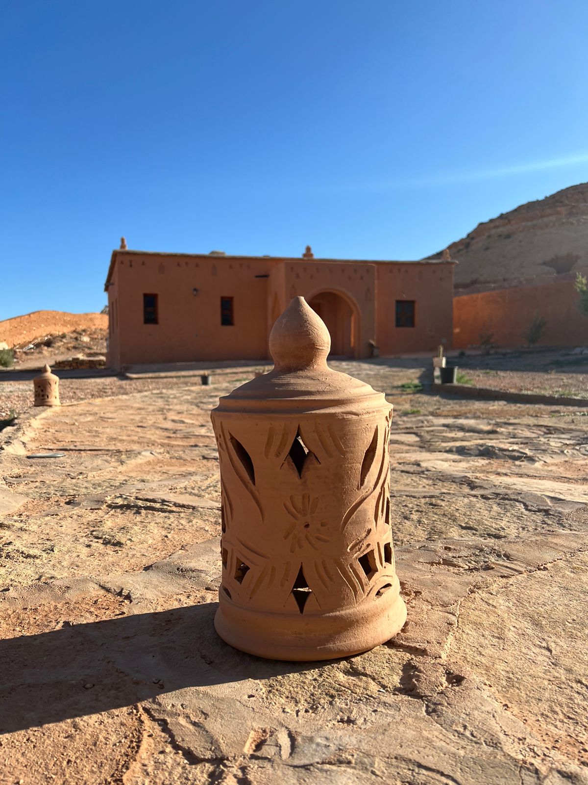 luminaire Luminaire en pierre style artisanal berber